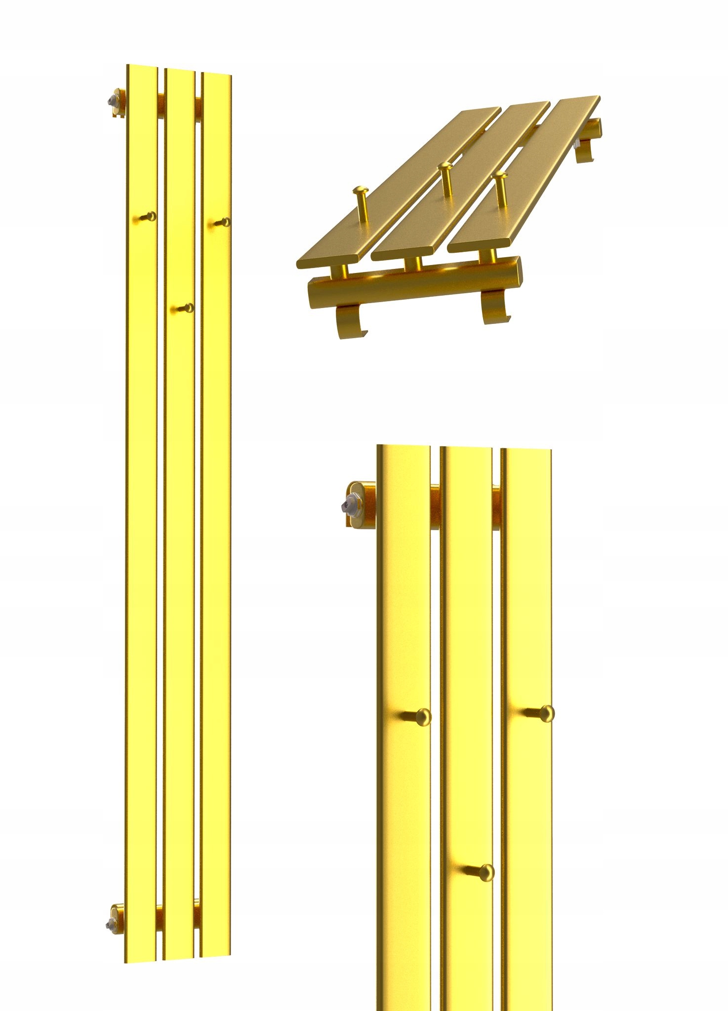 Dekorativní Radiátor Bellohook 100x22 Zlatý