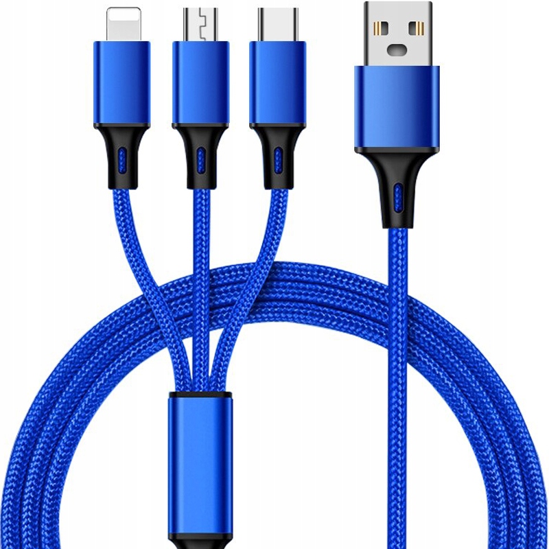 

Kabel Ładowarka 3w1 Do Iphone Micro Usb Typ-c