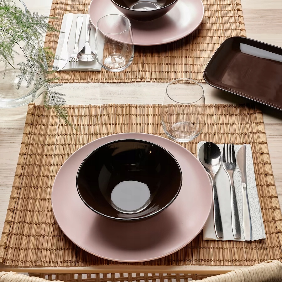 4 x Miska Ikea FARGKLAR kamionka 350 ml Kolor odcienie brązu i beżu