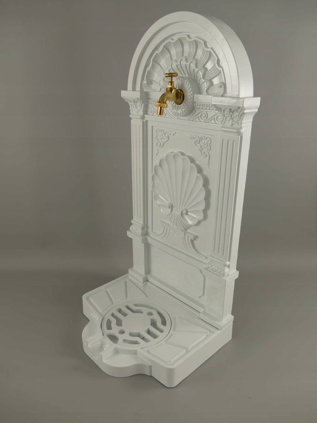 WYLEWKA - FONTANNA - biała - aluminium kran 83cm