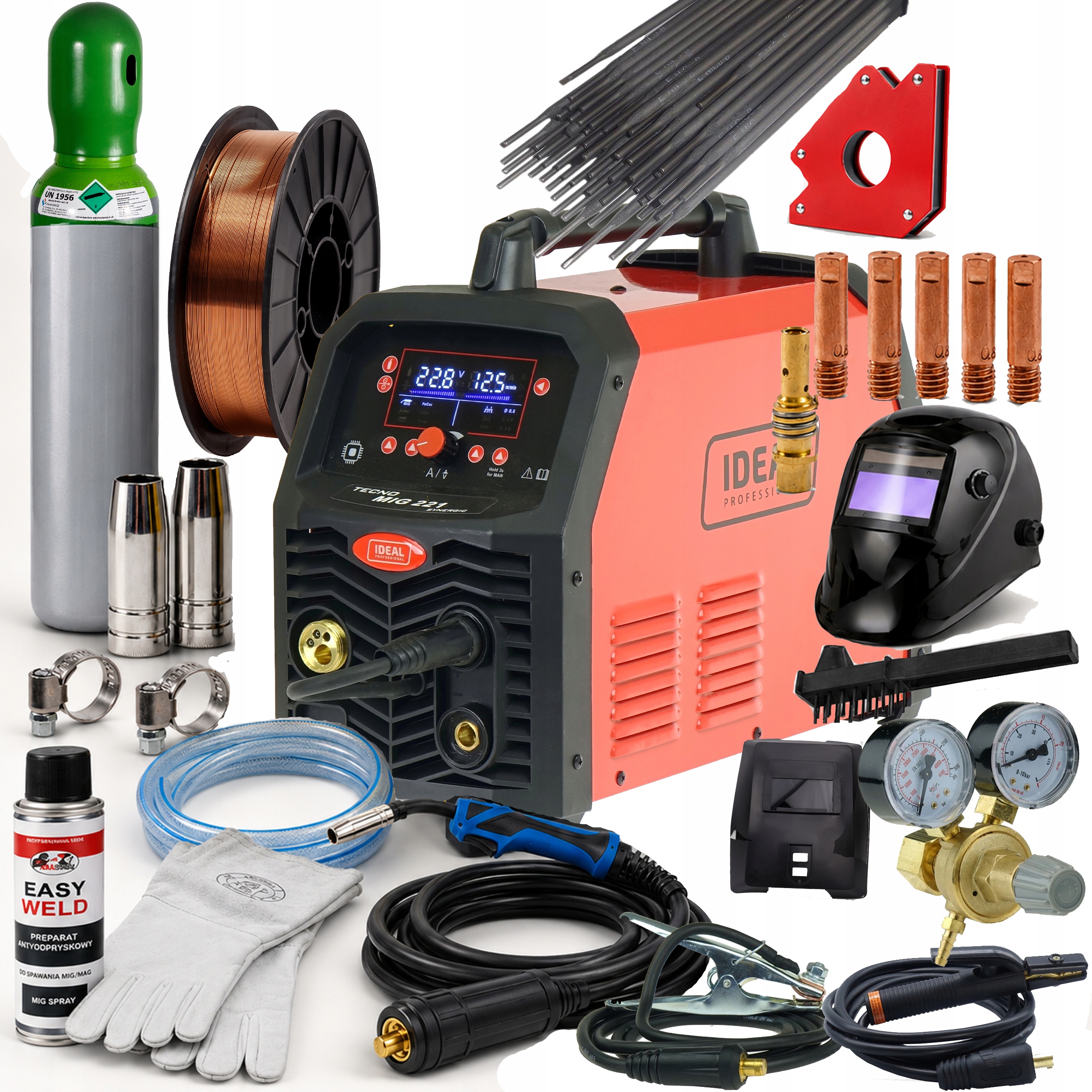 Svařovač Migomat Ideal 221 poloautomatický svařovací set 1
