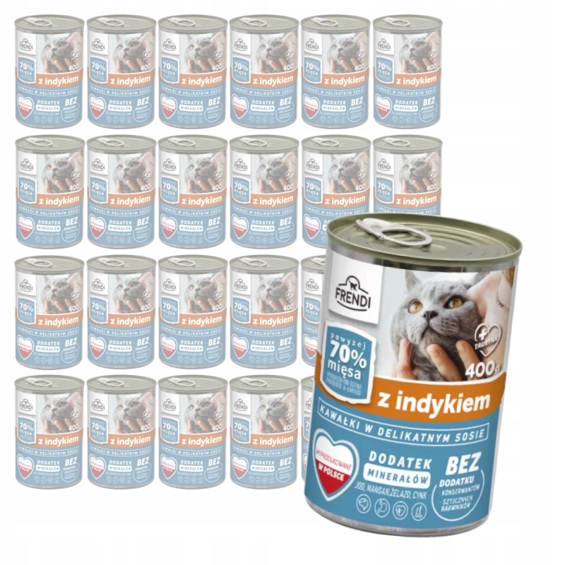 Frendi 24x400 g Mokré Krmivo Pro Kočky Kousky v omáčce s krůtím masem