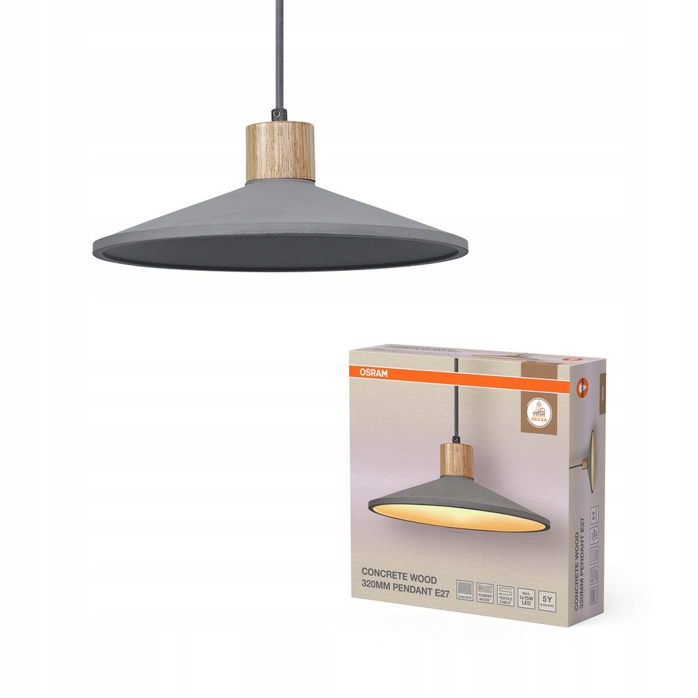 Lampa Stropné závesné svietidlo E27 Dekoratívna šedá hnedá dekorácia Osram