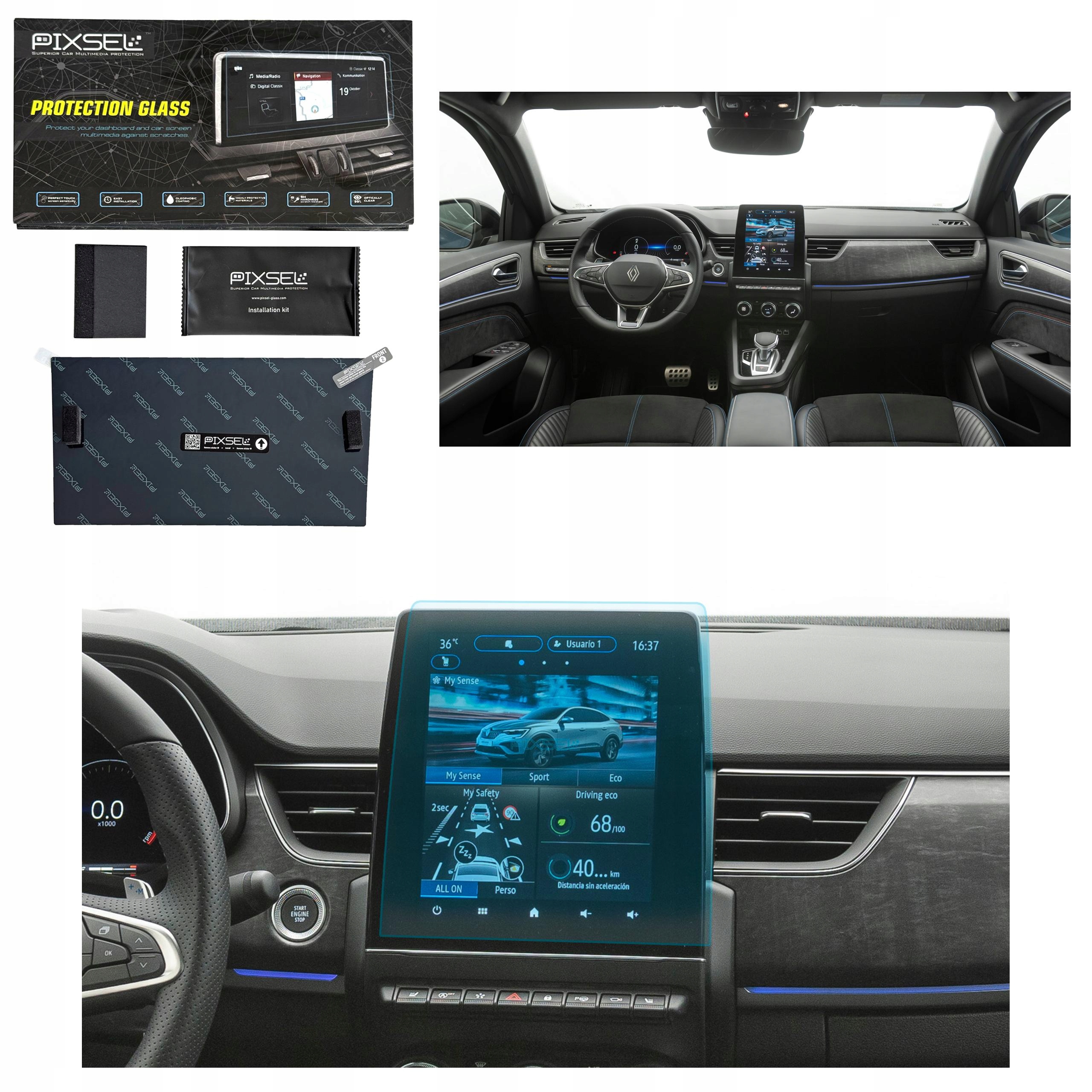 Antyodciskowe Matowe Szkło Ochronne Renault ARKANA-11.6“ 2024-na monitor