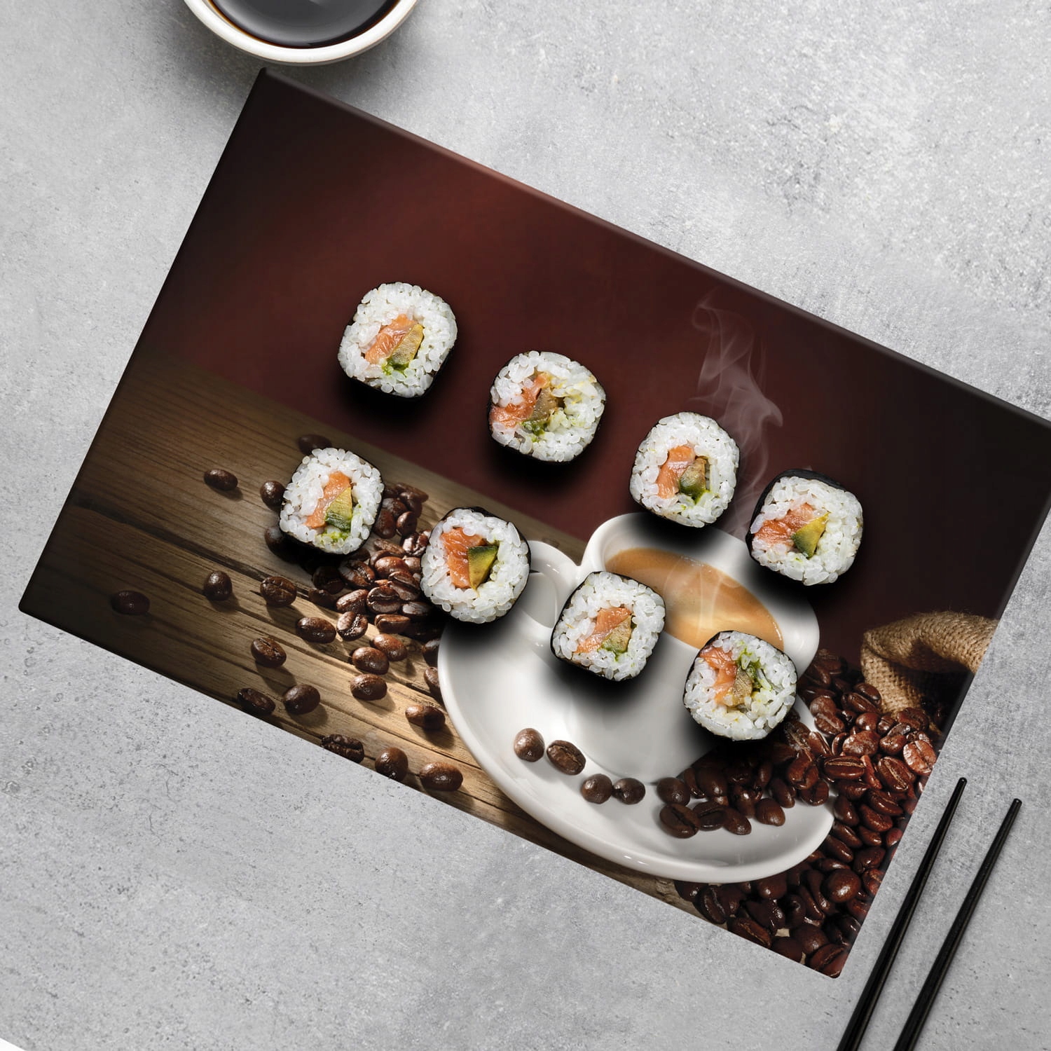 SZKLANA DESKA KUCHENNA 40x30 31b Czarny z popielą Materiał wykonania szkło