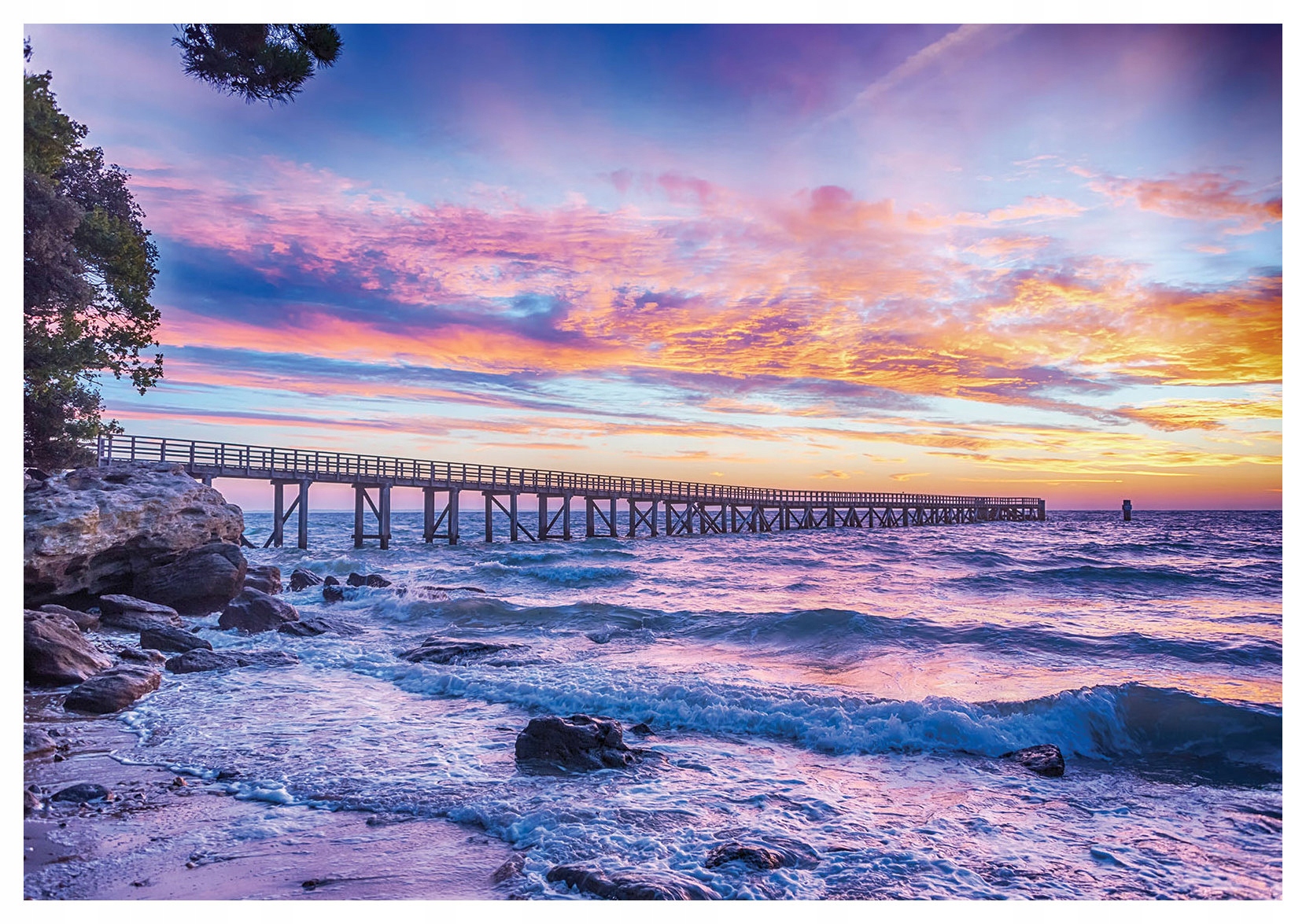 Fototapeta Moře Západ Slunce Pirs vinylová 416x254 lepidlo
