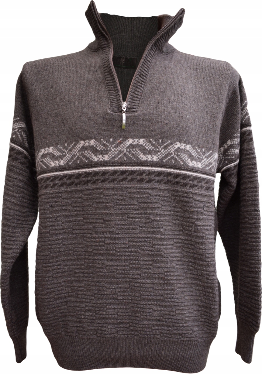 

03 032 Sweter Rozpinany Golf Brązowy roz. L