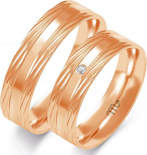 Zlatý svatba prsten pro pár 14K 585, rok výroby 11 12 13, originální dámský