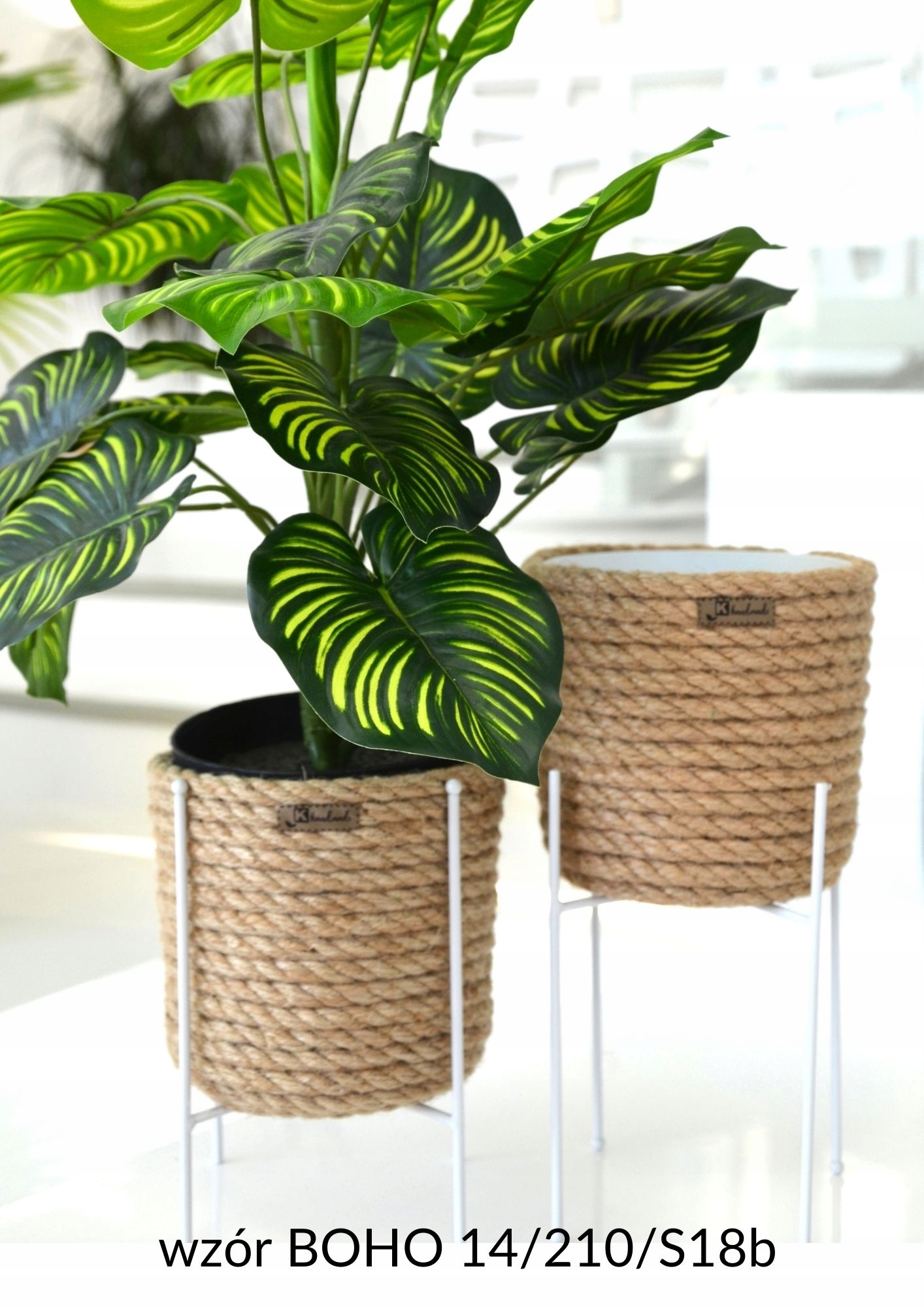 Doniczki z juty sznurka trawy osłonki koszyk 23 Marka Kerd