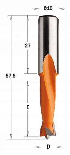 

Cmt 310.100.12 Wiertło Np Hw D=10 I=27 L=57,5 S=10