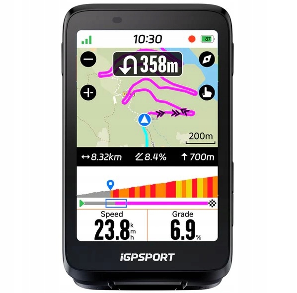 Počítač cyklopočítač Gps navigace iGPSport BiNavi dotykový displej pouzdro
