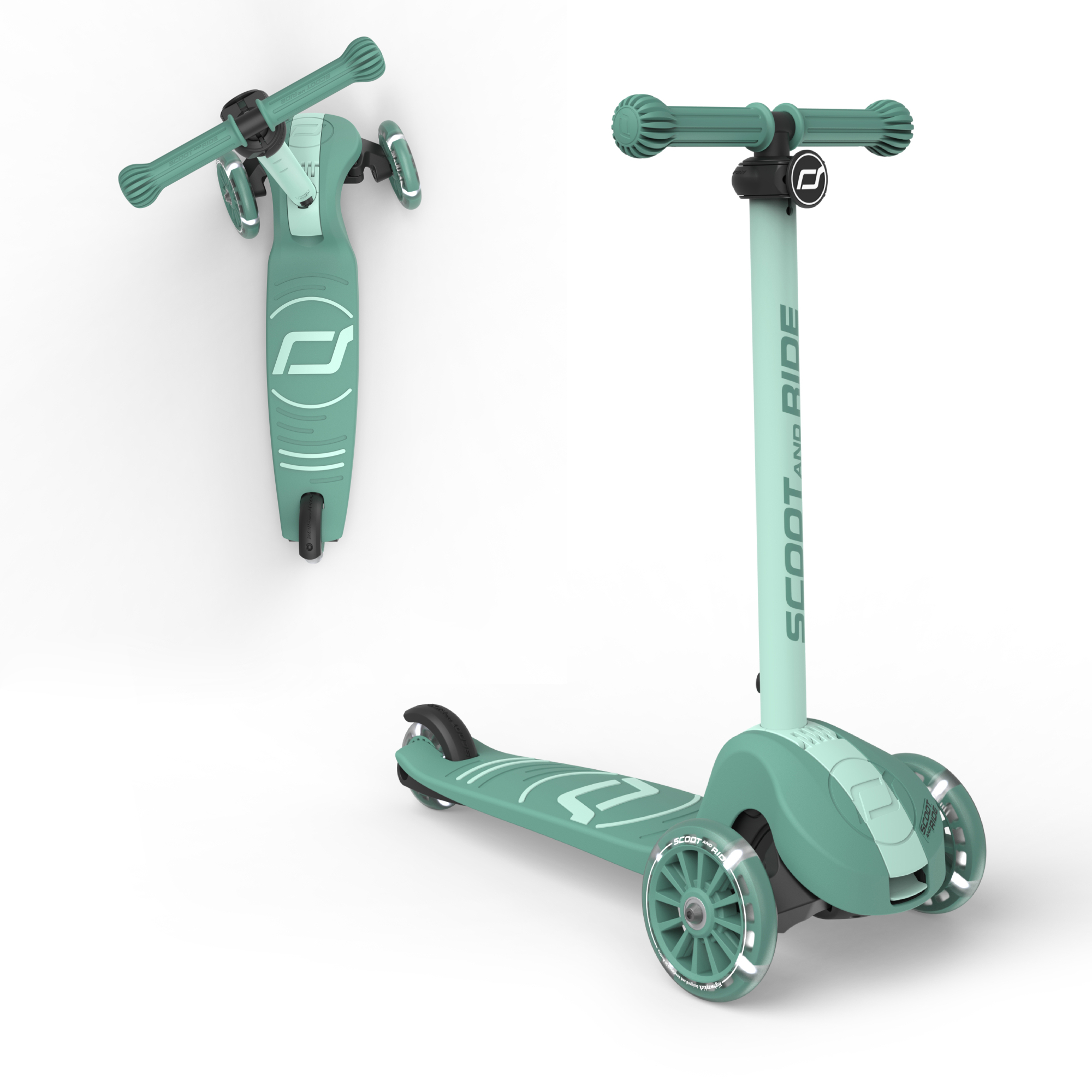 Scoot and Ride Highwaykick 3S Hulajnoga Balansowa Led Sterowanie 2w1 Forest