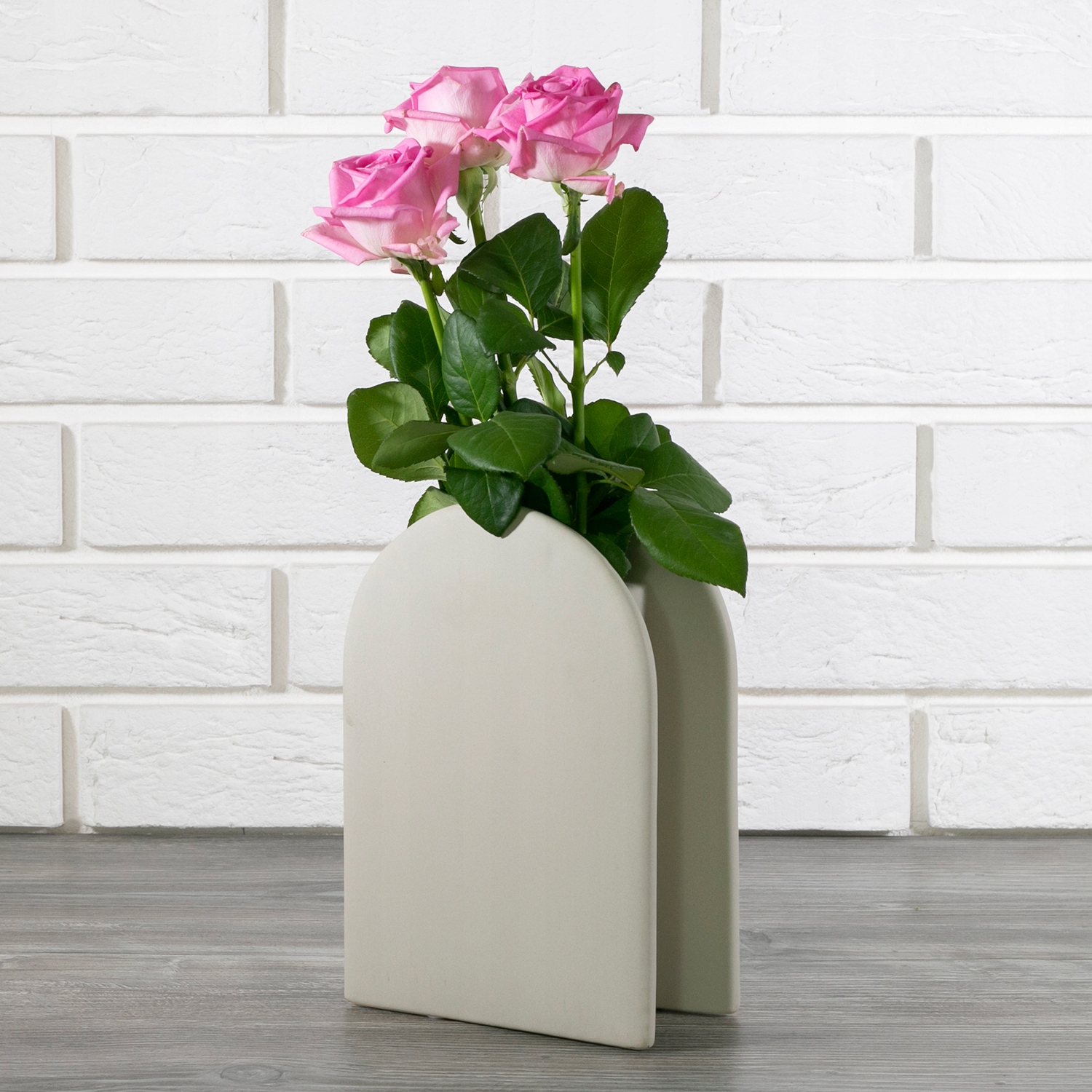 WAZON BEŻOWY ceramiczny wys. 23cm Marka inna