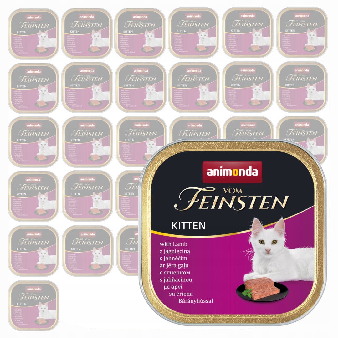 Levně Animonda Vom Feinsten Kitten 32x100g Vlhké Krmivo pro koťata s jehněčím masem