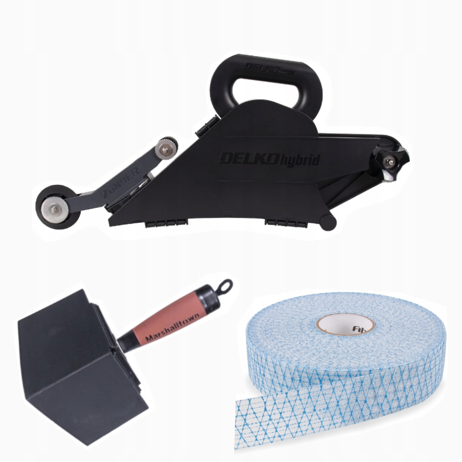 Zestaw Do Spoinowania Płyt Gk Spoiner Delko Kielnia Wew Taśma Fiba Fuse Max