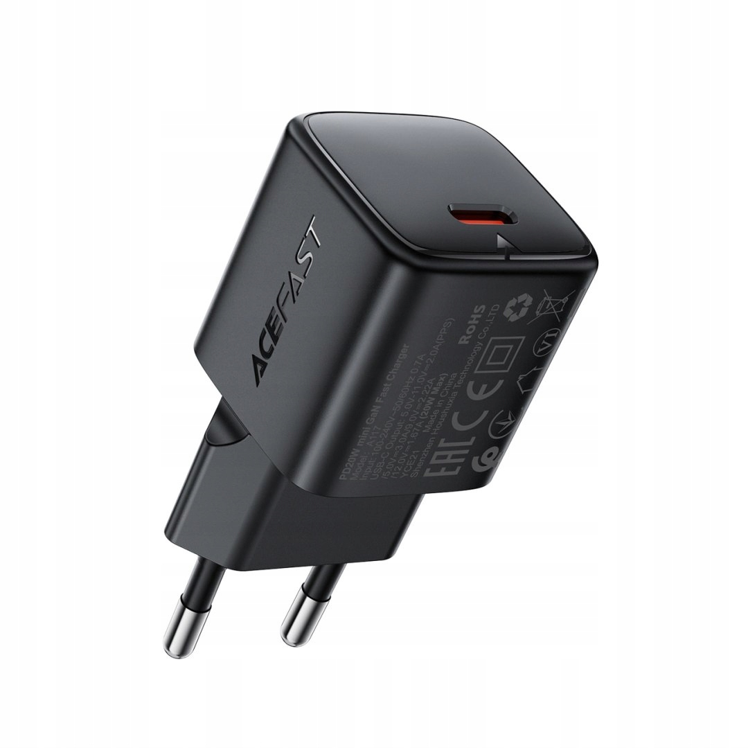Ładowarka sieciowa Acefast A117 GaN Pd 20W Usb-c czarna