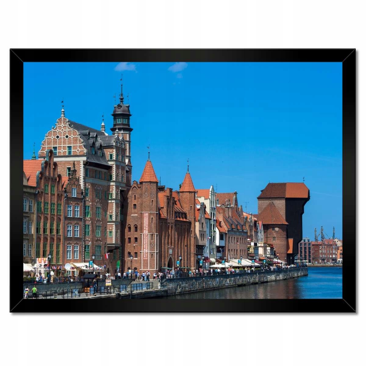 Plakáty v rámu 40x30 Gdaňsk Dlouhé pobřeží Vodní promenáda v Gdaňsku