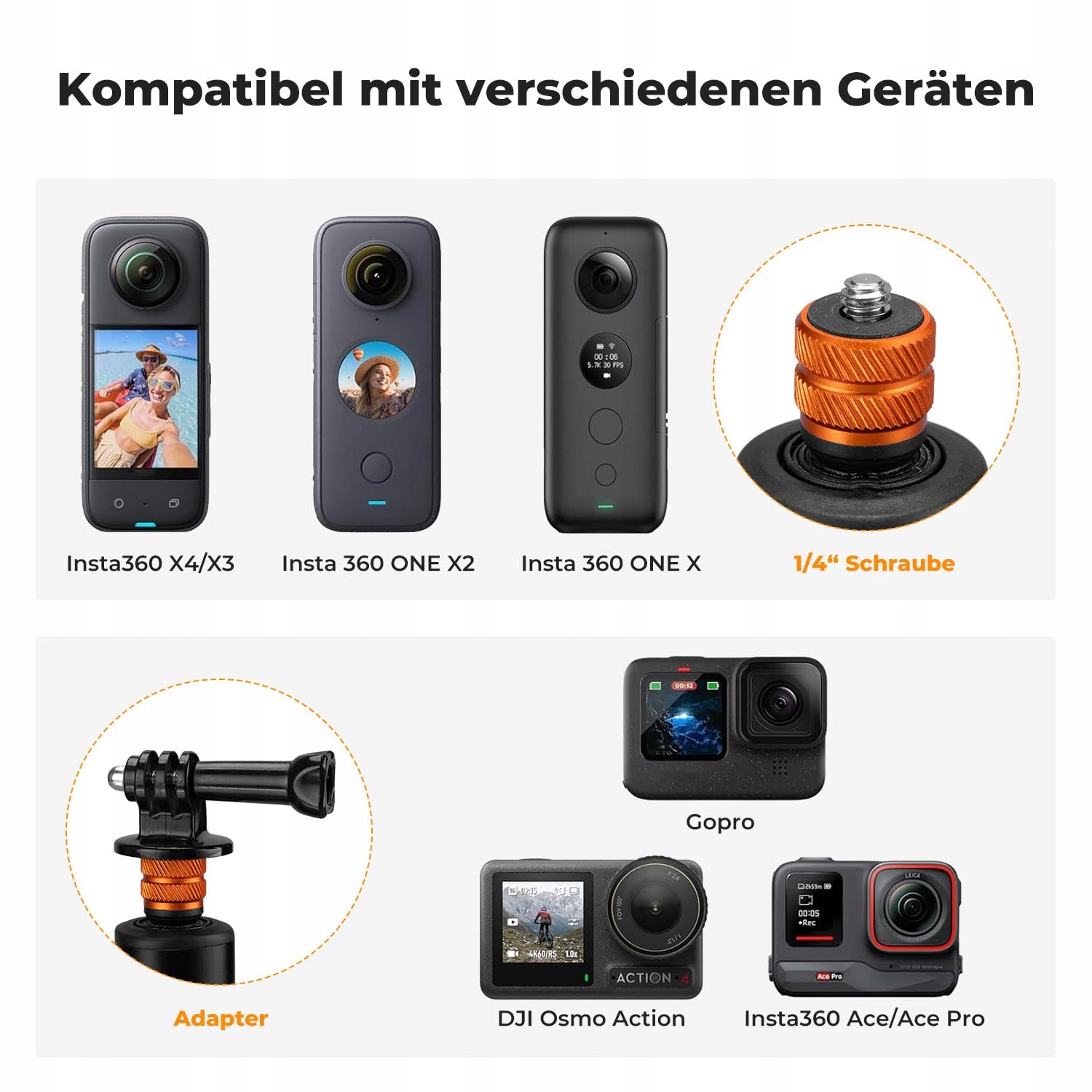 K&F CONCEPT MS21 Selfie Stick Niewidzialny Do Insta360 DJI AKASO — miniatura 3