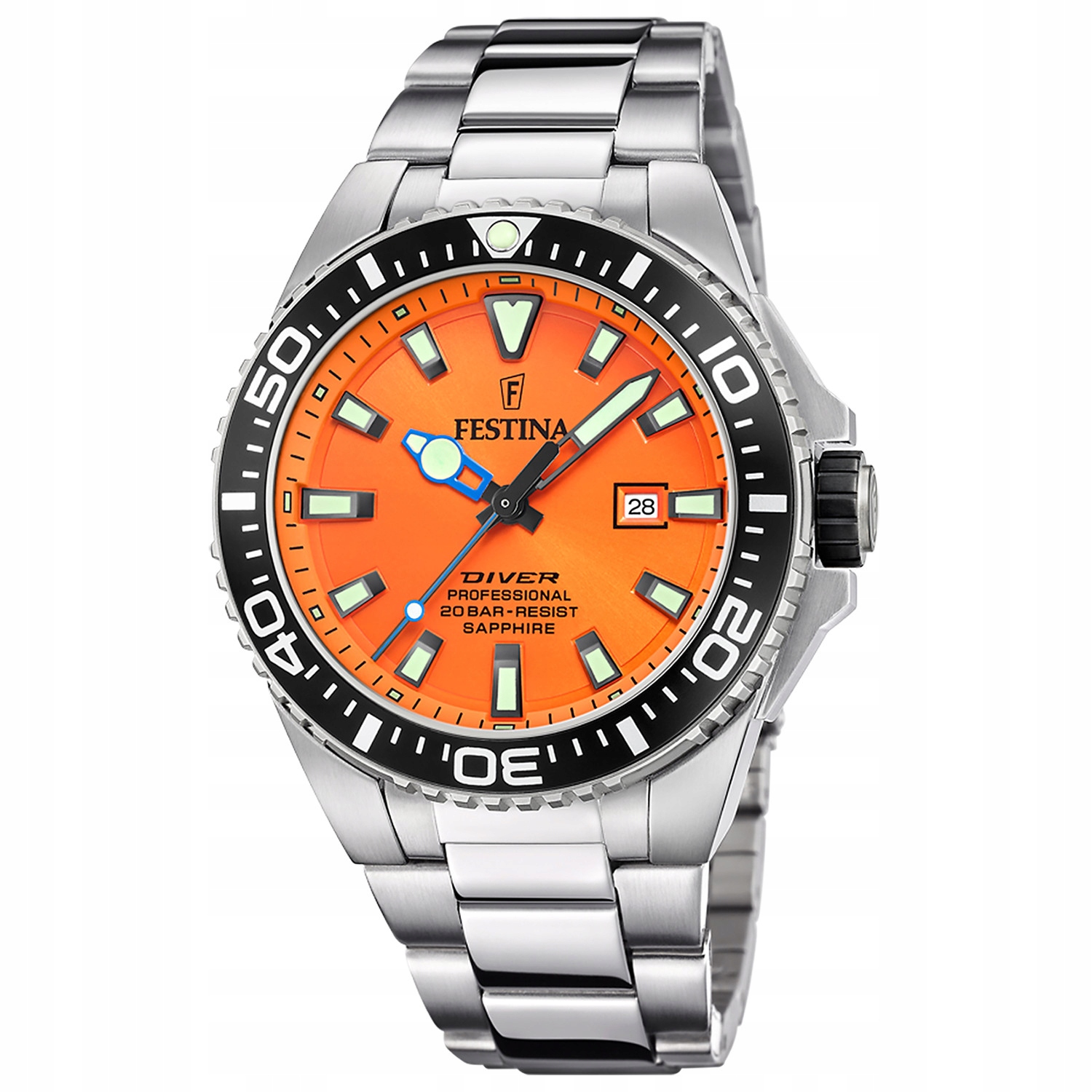 Pánské Hodinky Festina F20663-4 stříbrný náramek