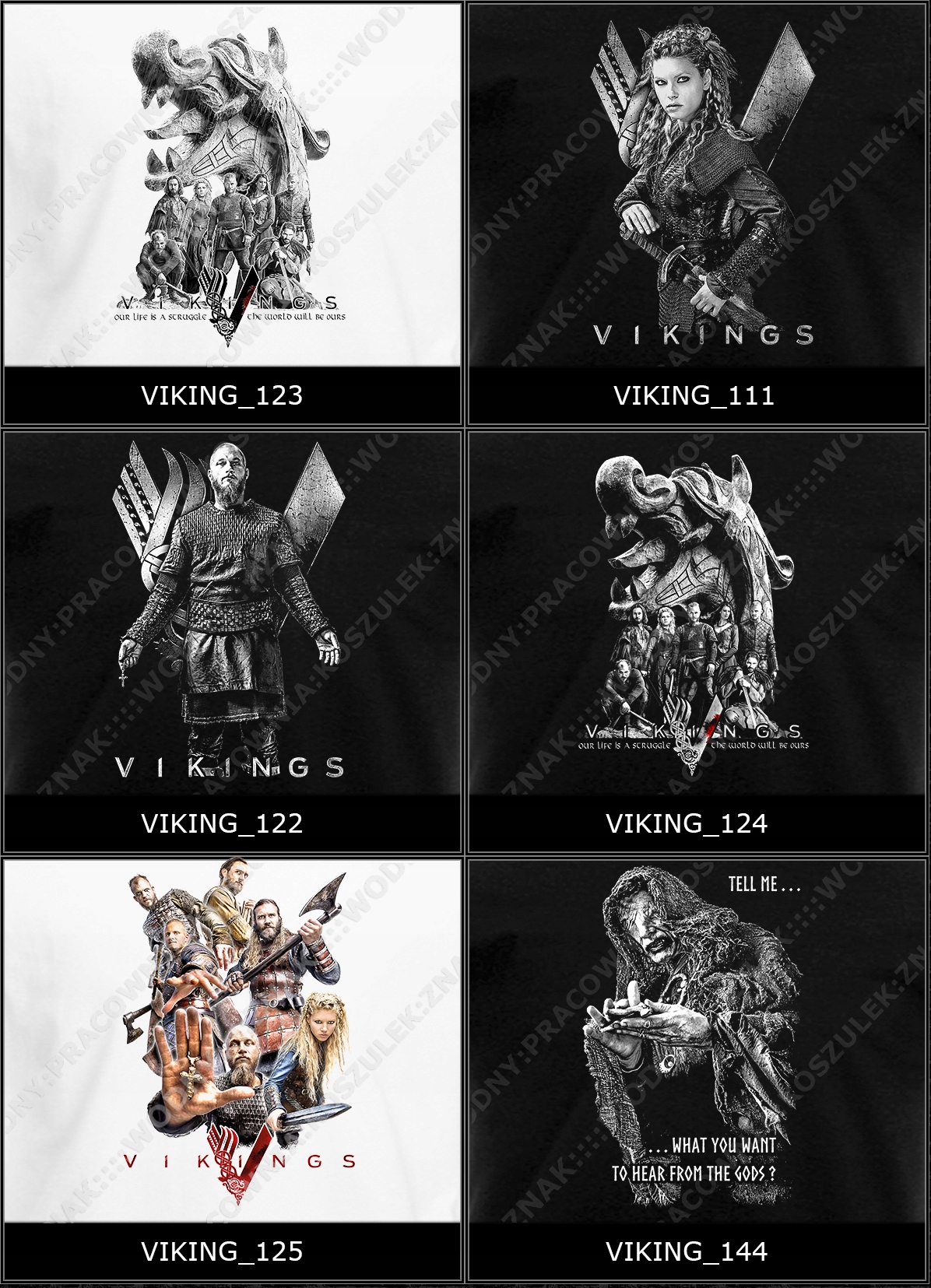 koszulka PODUSZKA vikings wiking wikingowie WZORY Marka Fruit of the Loom