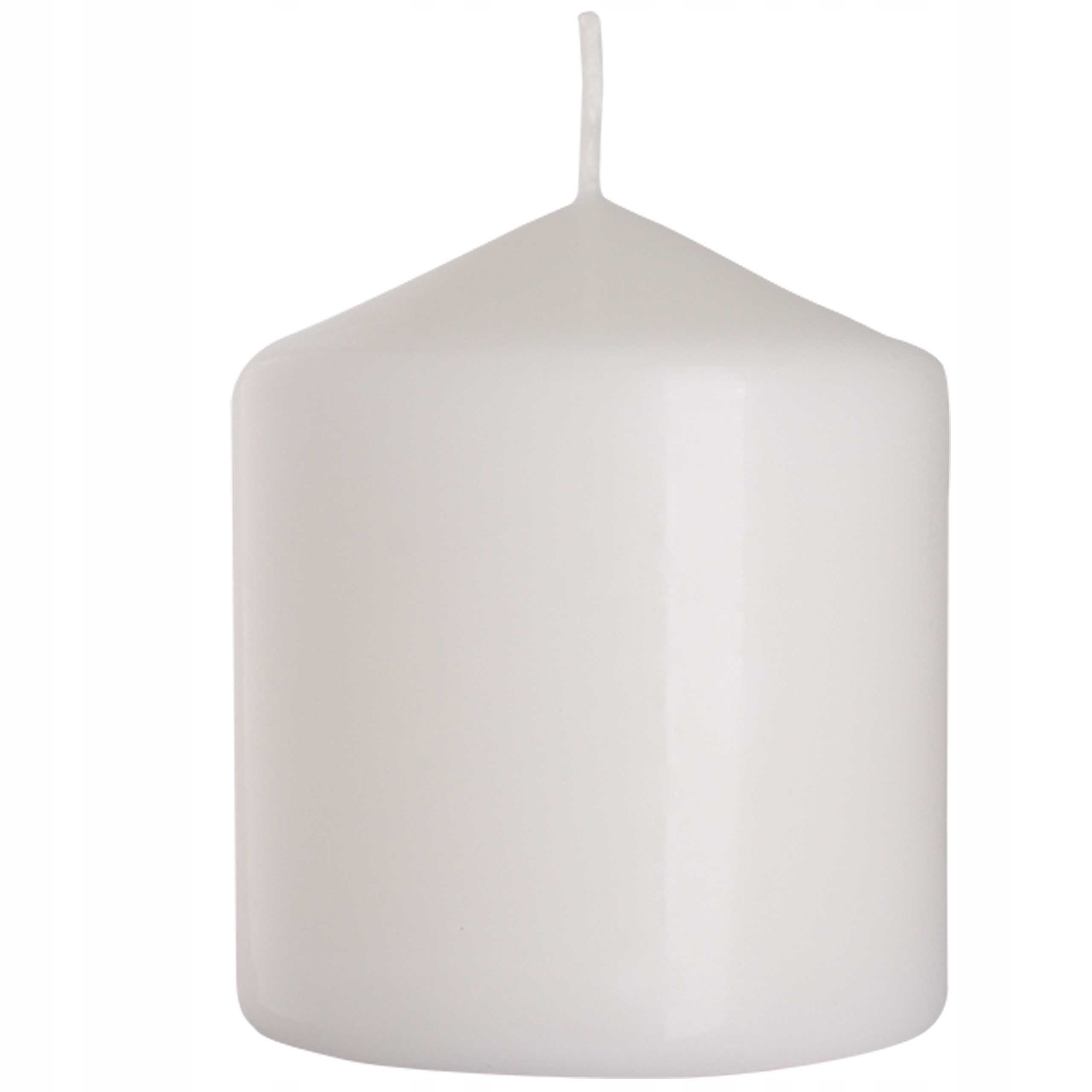 

Świeca walec biała biały 80/90 stroik święta