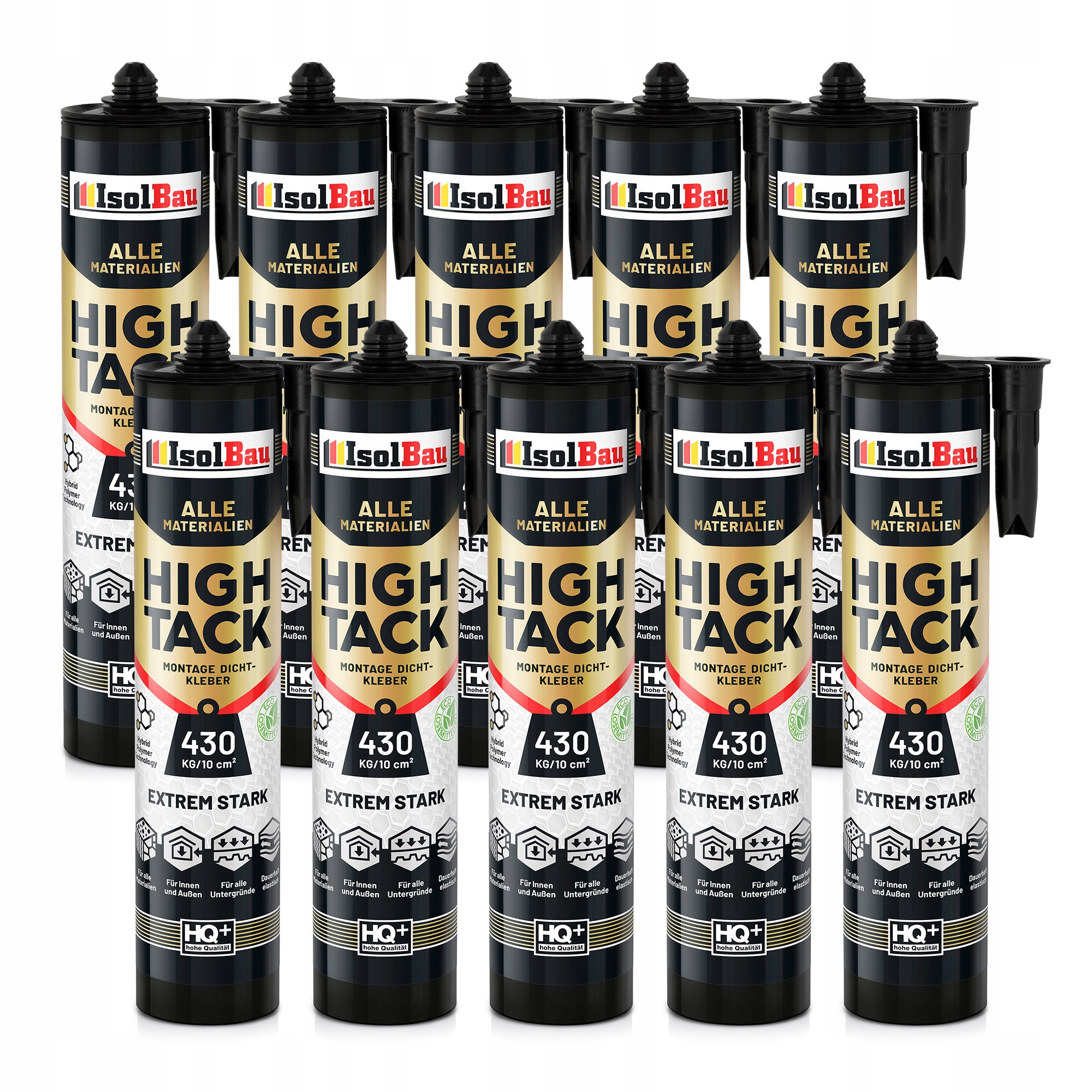 Montážní lepidlo High Tack Mamut 10x290 ml Bílé 400 kg/10 cm² Extrémně silné