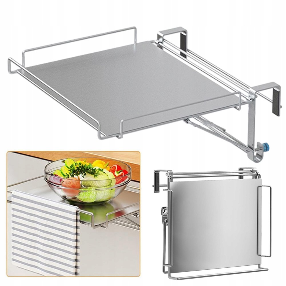 Věšák organizér kuchyňský závěsný stojan na dveře skříňky 30x28 cm Skládací