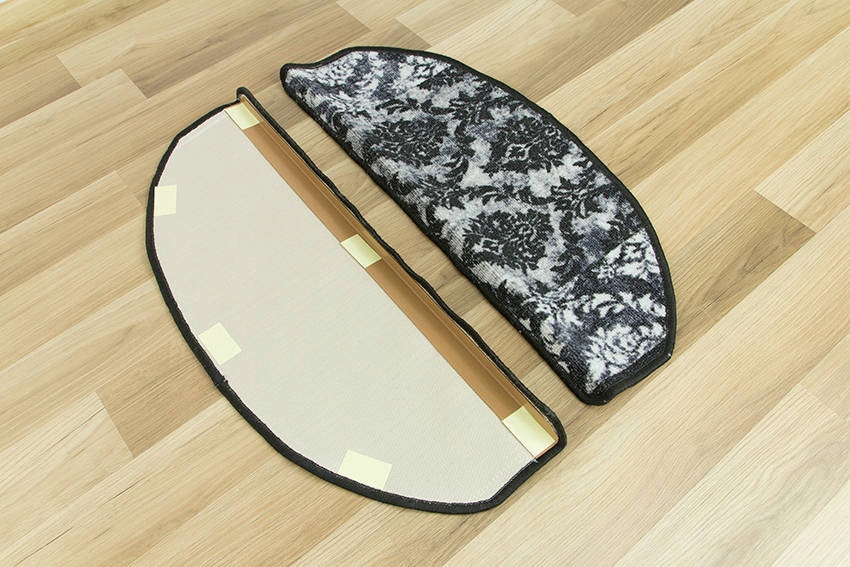 SZARE NAKŁADKI NA SCHODY ORNAMENT W STYLU GLAMOUR Długość 67 cm