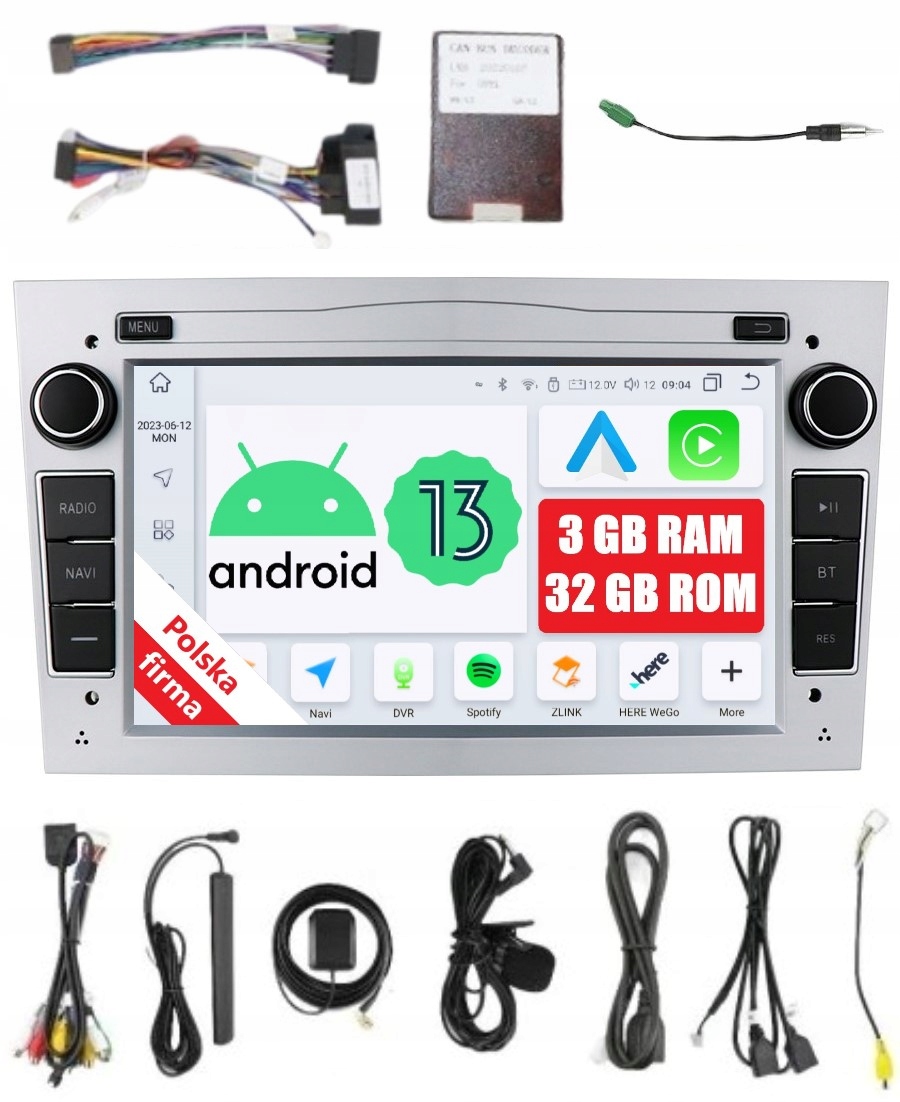 Rádio 2DIN Navigácia Android Opel Corsa D Zafira 3/32 Gb Dsp Carplay Lte