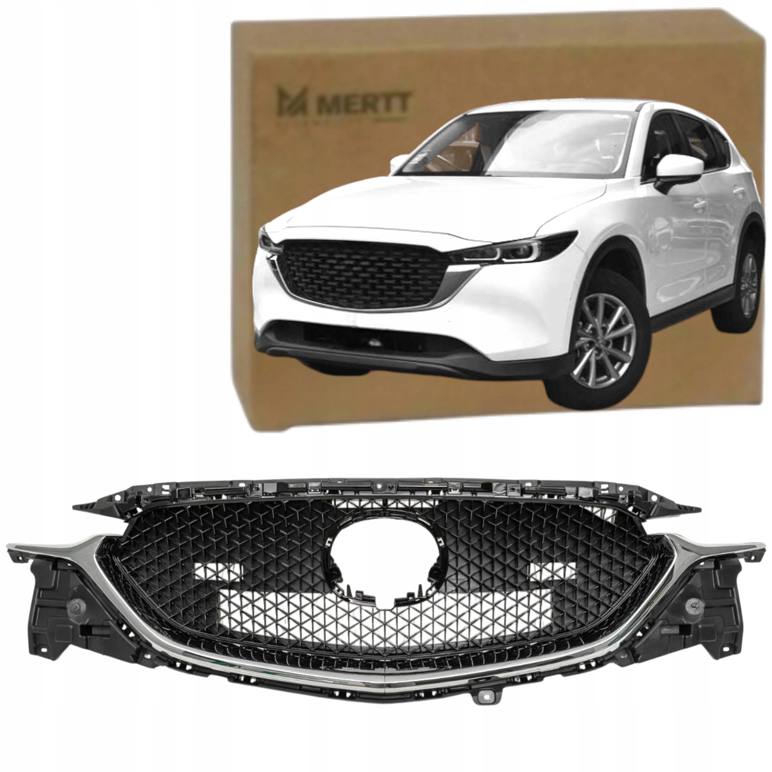 Mazda CX-5 II Kf 2017-2021 Atrapa Chladiče Gril přední Chrom KB8B50712
