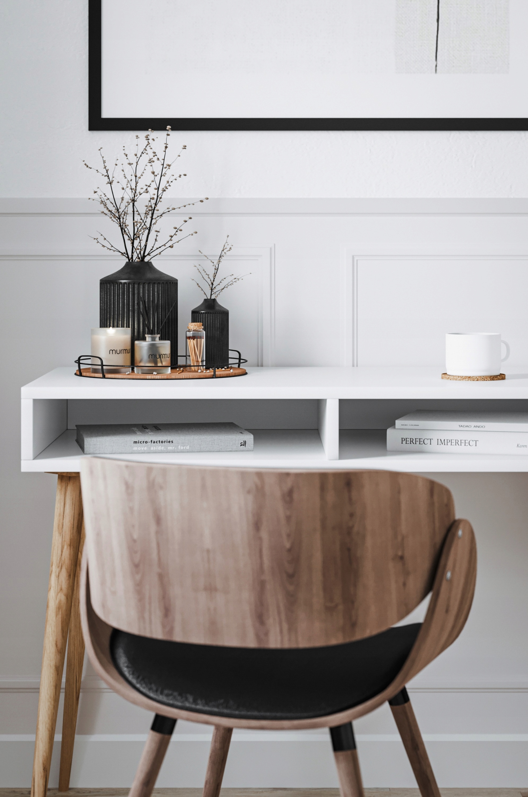 Biurko toaletka BIAŁE DĄB skandynawski nowoczesne Marka Mebset