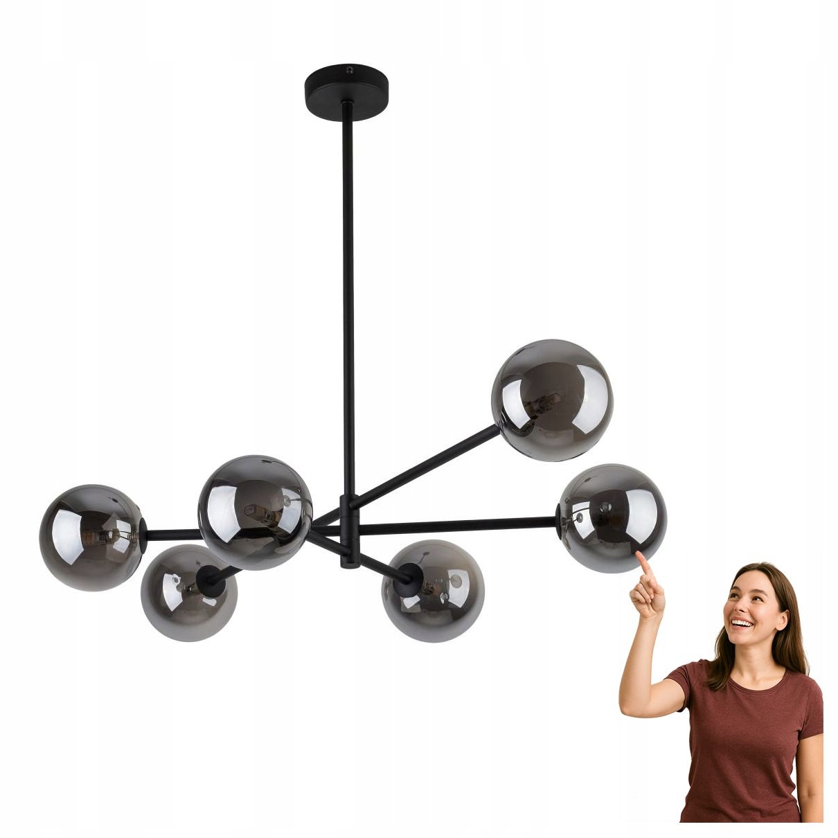 Stropní svítidlo Sarius Černá/grafitová 6236 Tk Lighting