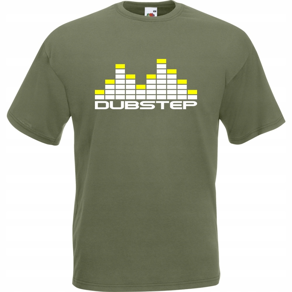 

Koszulka z nadrukiem dubstep muzyka dub S oliwkowa
