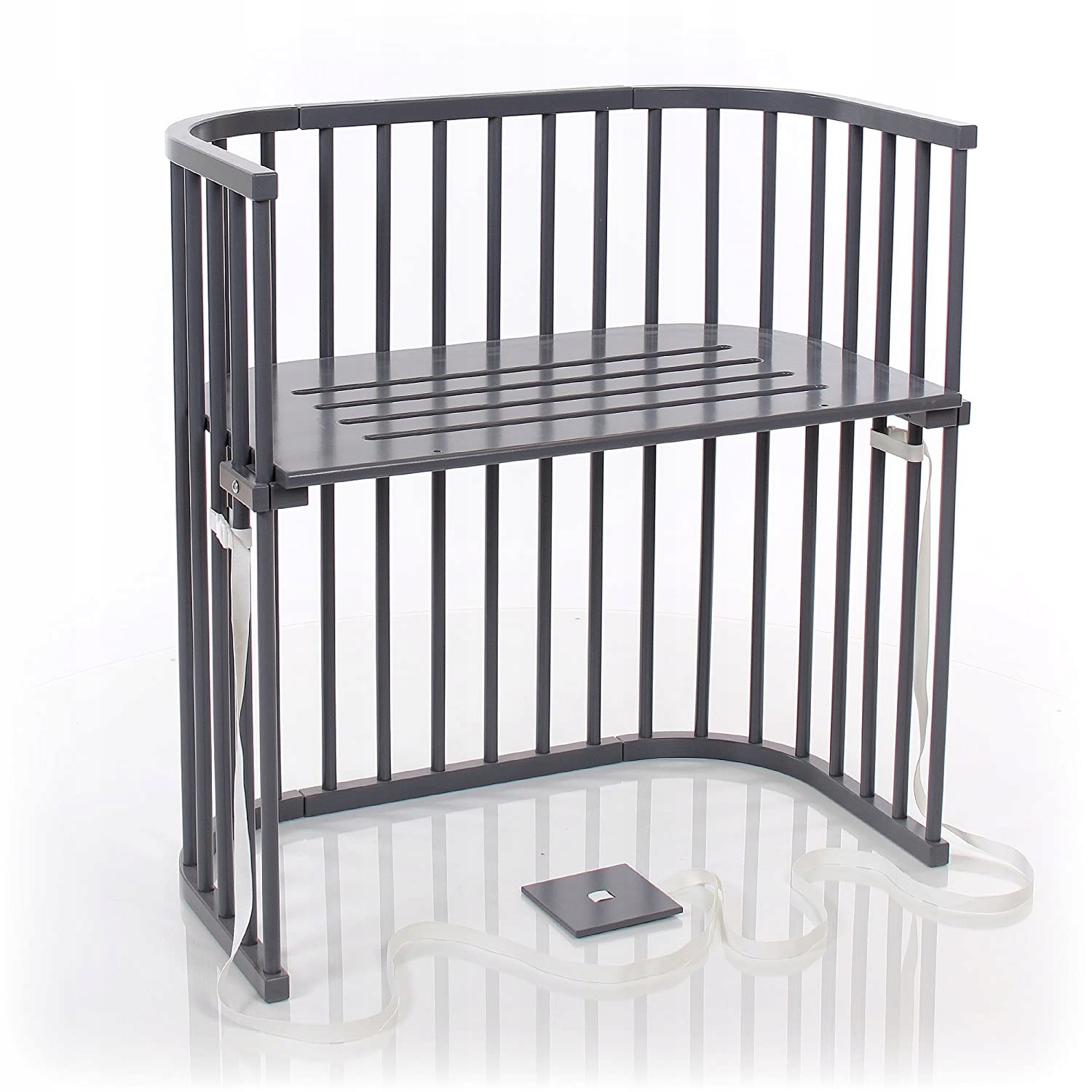 Łóżeczko drewniane Babybay Boxspring 46 x 88 cm szary