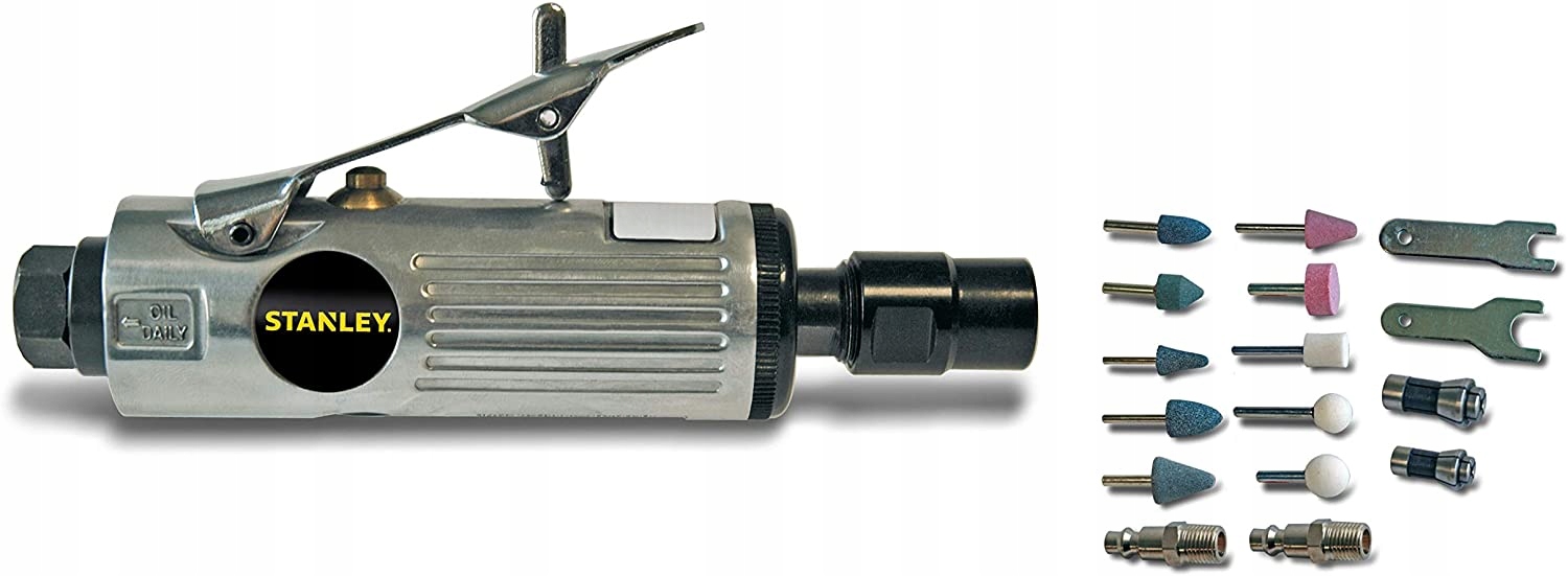 Pneumatická bruska 25.000RPM příslušenství Stanley