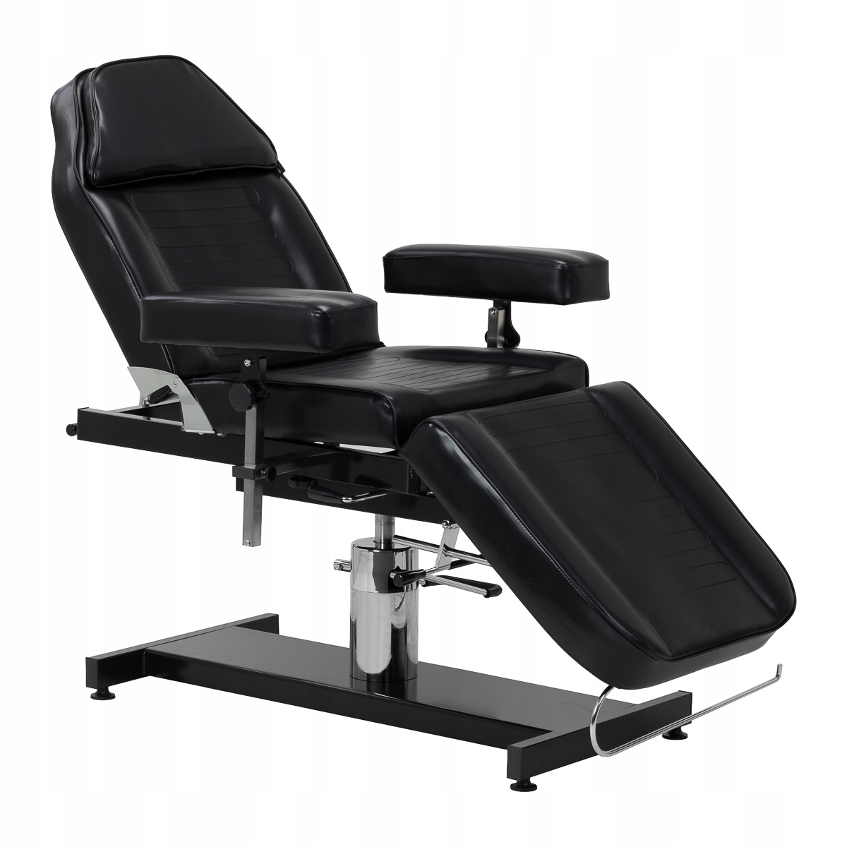 Fotel do tatuażu Pro Ink 210DH hydrauliczny z kołyską czarny