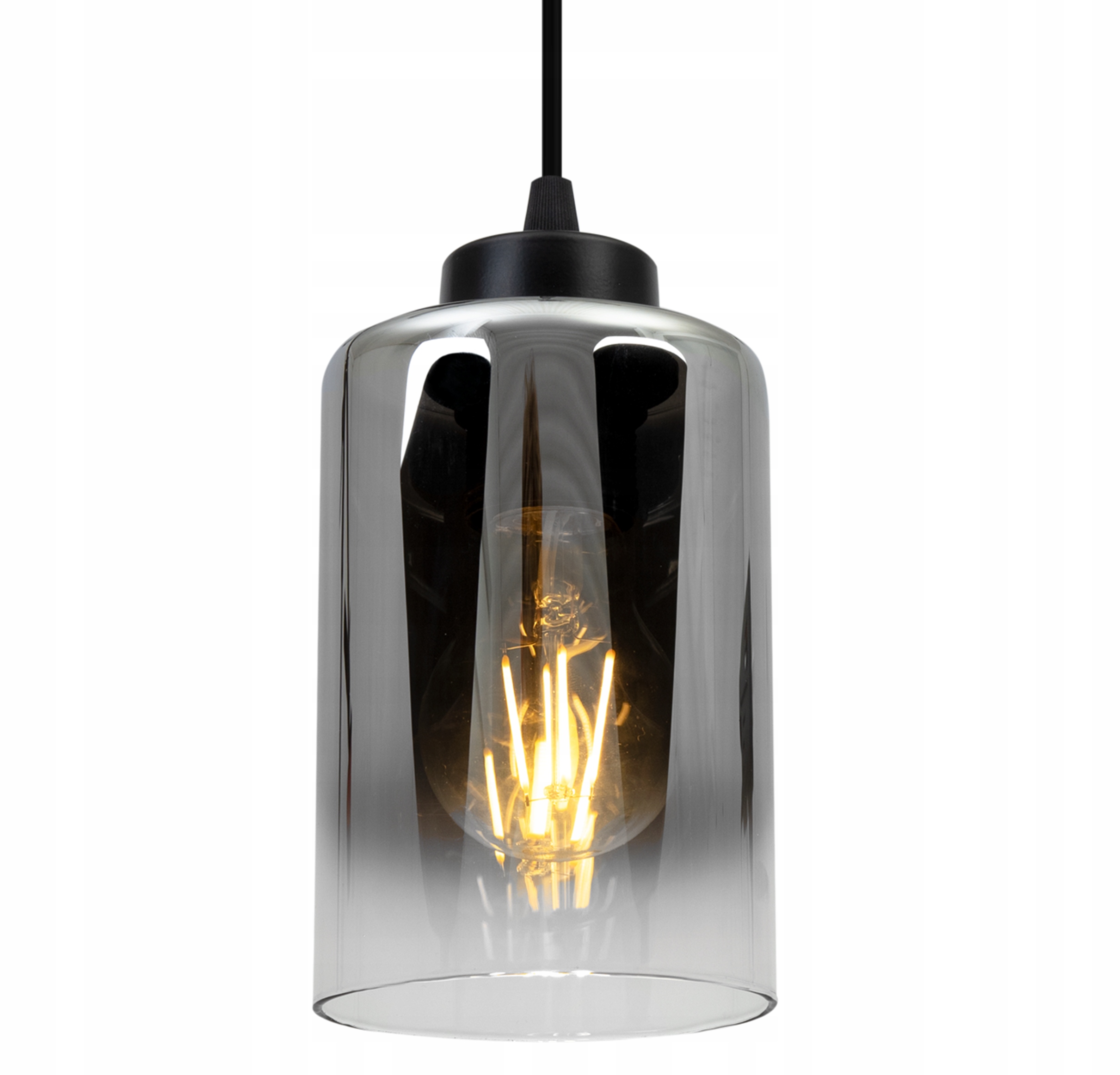 LAMPA SUFITOWA WISZĄCA ŻYRANDOL POJEDYNCZA ELEGANCKA SZKLANY KLOSZ Szerokość produktu 10 cm