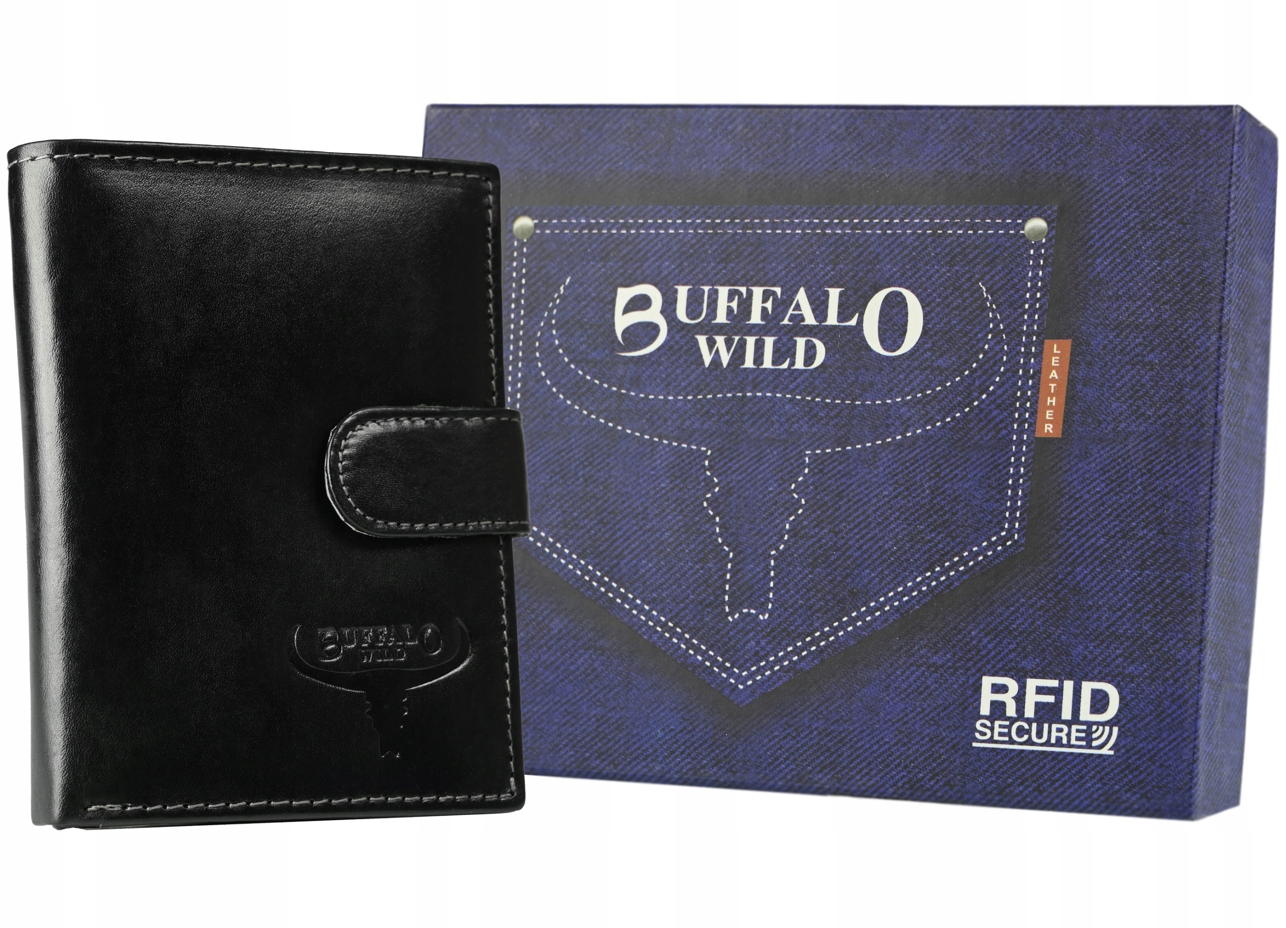 

Elegancki portfel męski skórzany Buffalo Wild Rfid