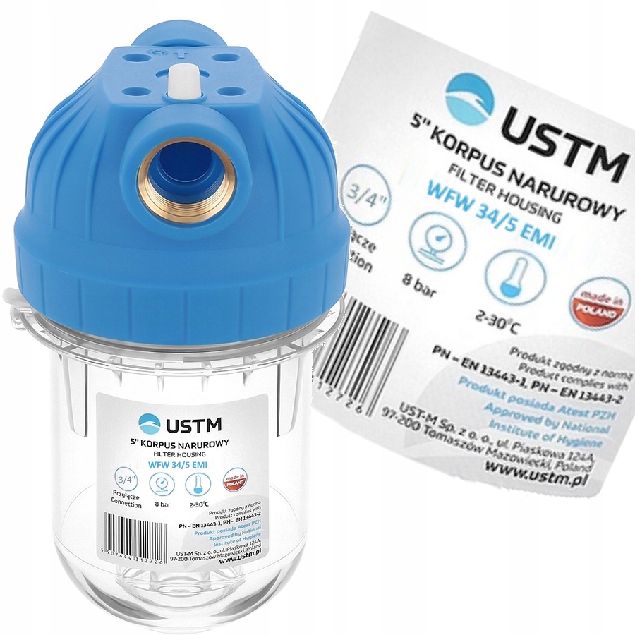 

Filtr Wody Korpus Narurowy 3/4 '' Ustm 5 '' Emi