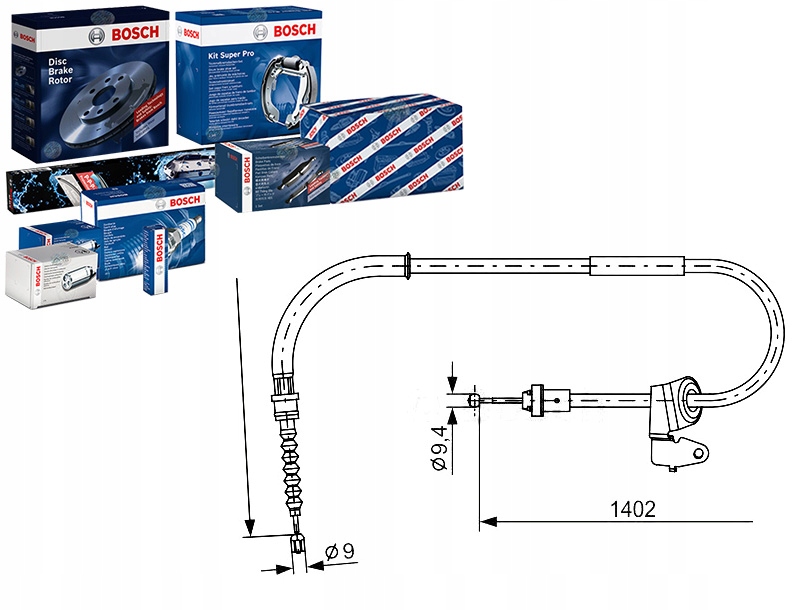 BOSCH 1 987 482 226 CIEGLO, ГАЛЬМО СТОЯНКОВИЙ + ПАКЕТ AWARYJNY V5 PODCZAS KOLIZJI DO БАРДАЧКА - OSWIADCZENIE, PORADNIK 