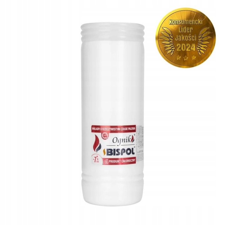Wkład parafinowy do zniczy Bispol WP7 21cm, 7 dni palenia
