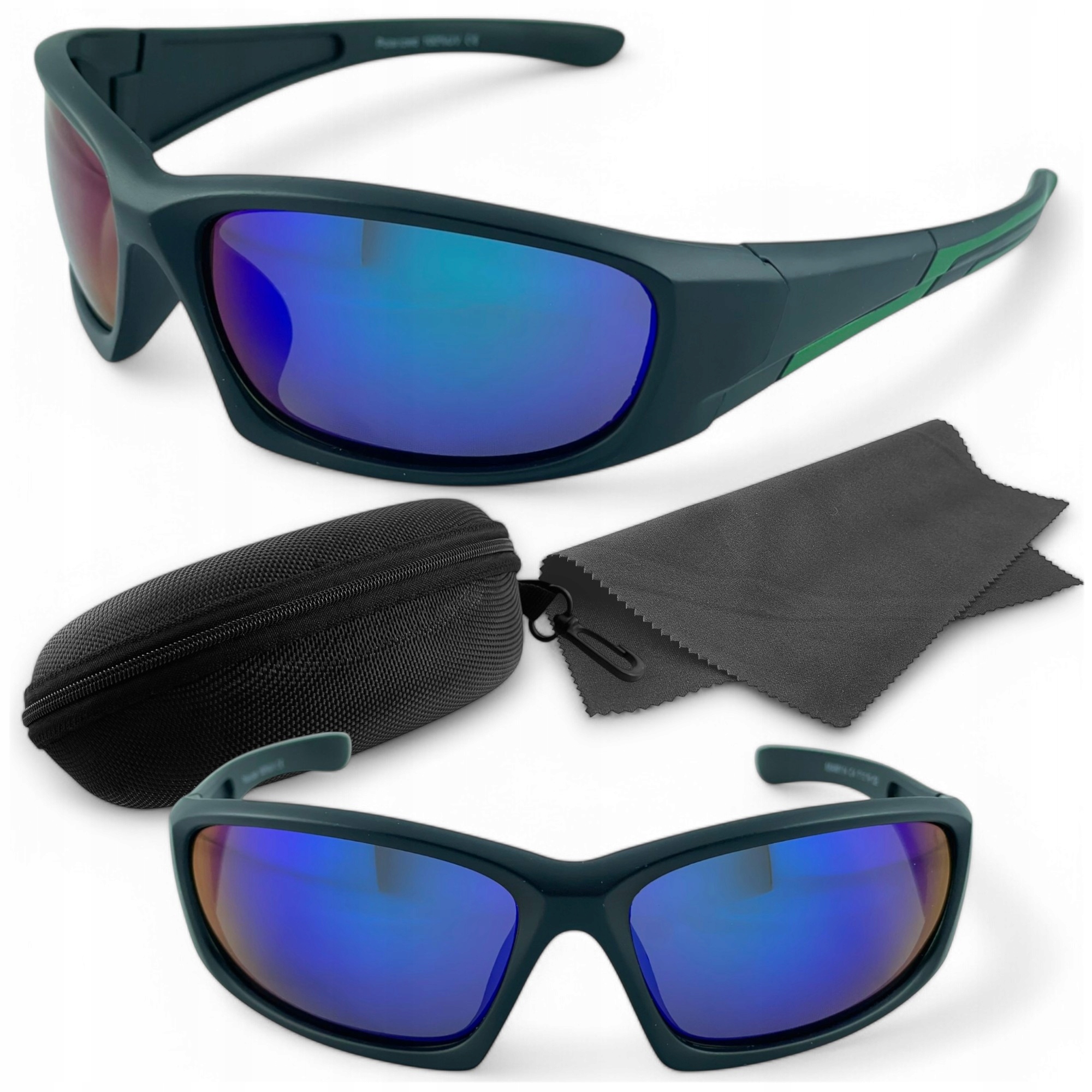 Okulary Rowerowe Przeciwsłoneczne Sportowe Zestaw Polaryzacyjne UV400 114C4