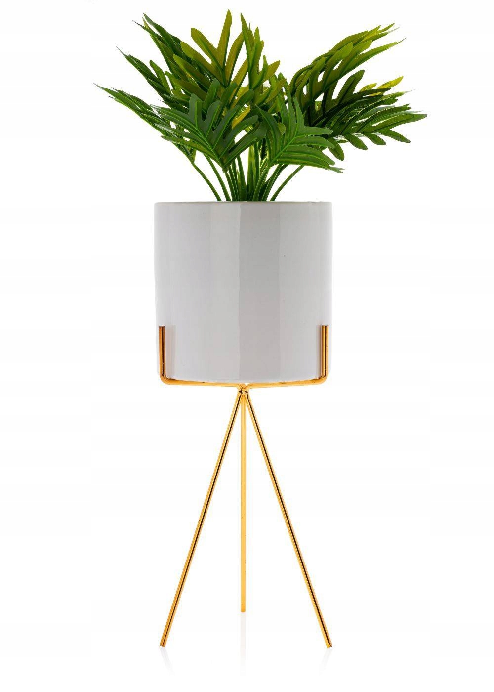 

doniczka biała Glamour metalowy kwietnik