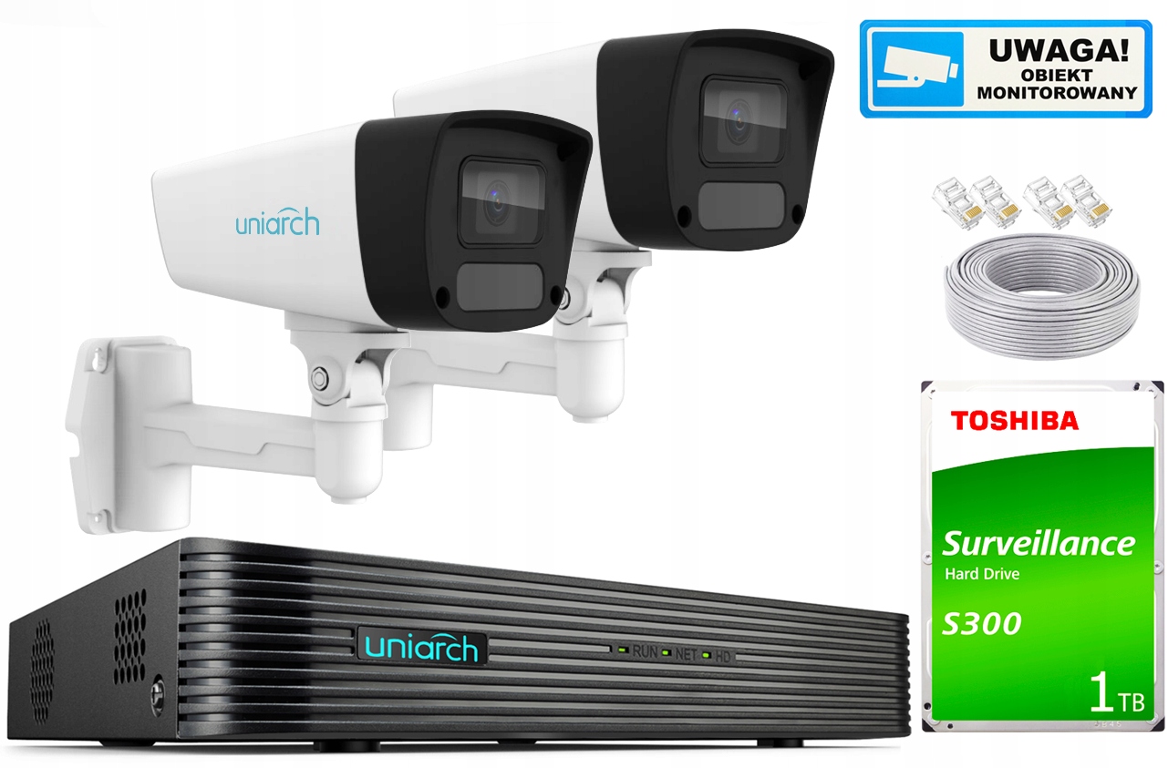 System Monitoringu IP 2MPx do Domu Podczerwień 60m