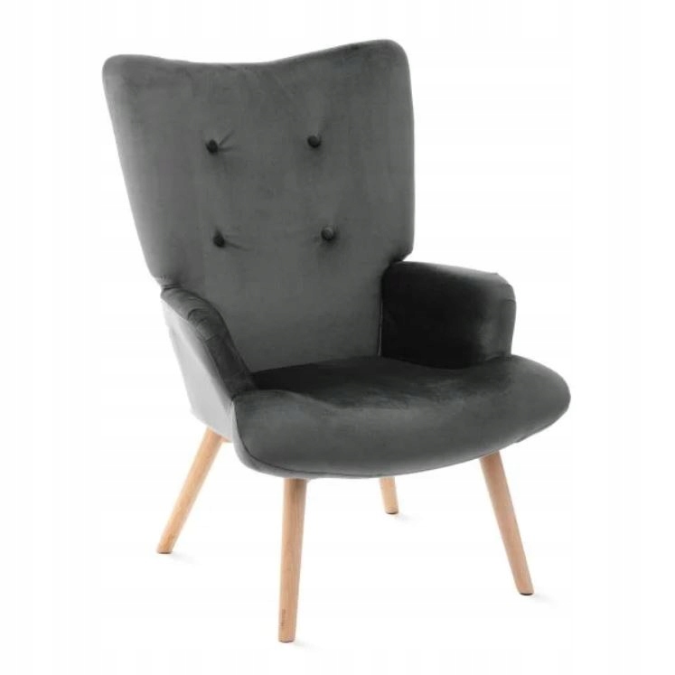Fotel uszak Moss welurowy 70x95 cm Homla