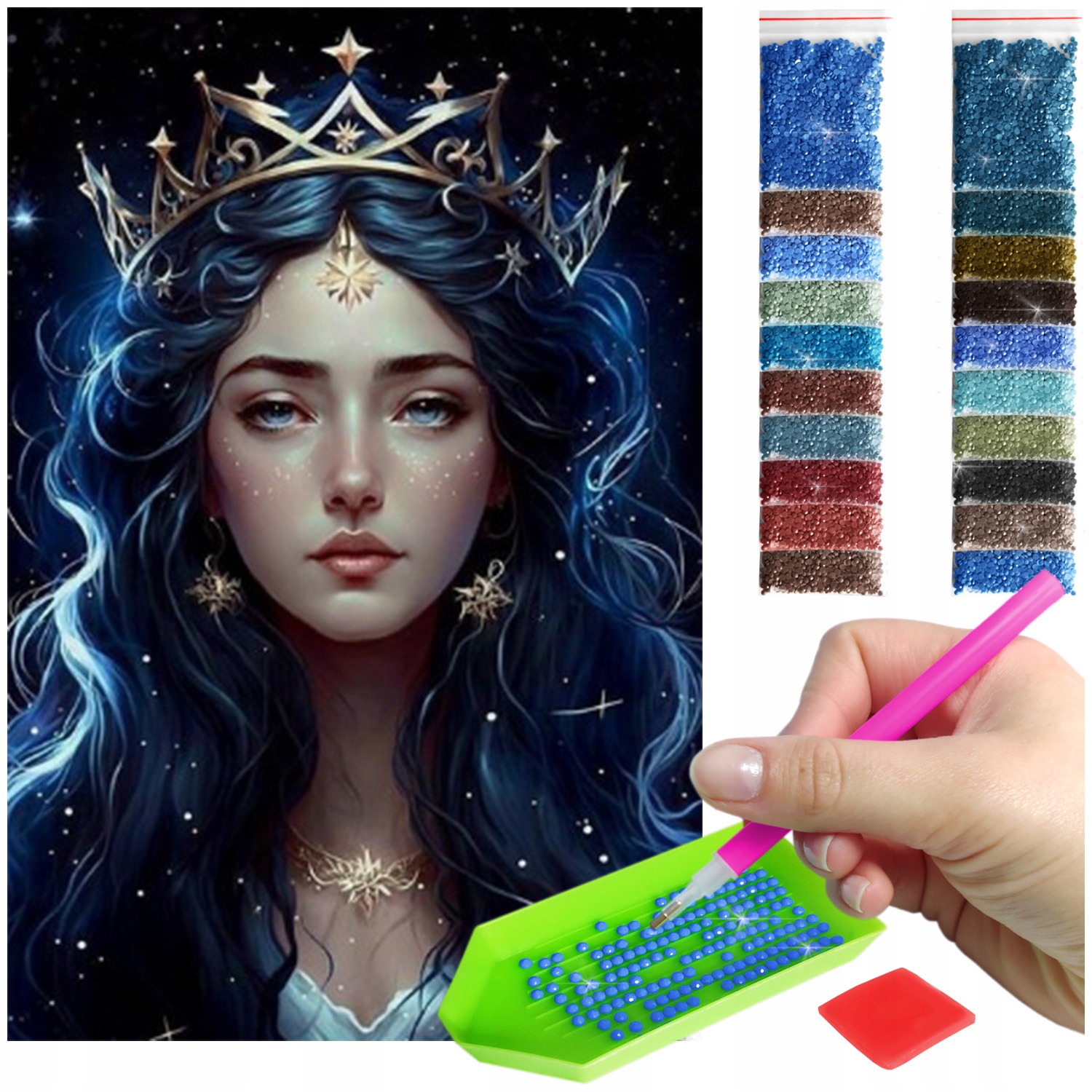 Haft Diamentový Velký 60x40cm Diamond Painting Mozaika Diamentové Příslušenství