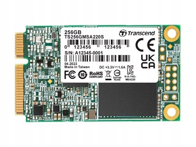 Transcend 256GB mSATA Ssd SATA3 3D Tlc