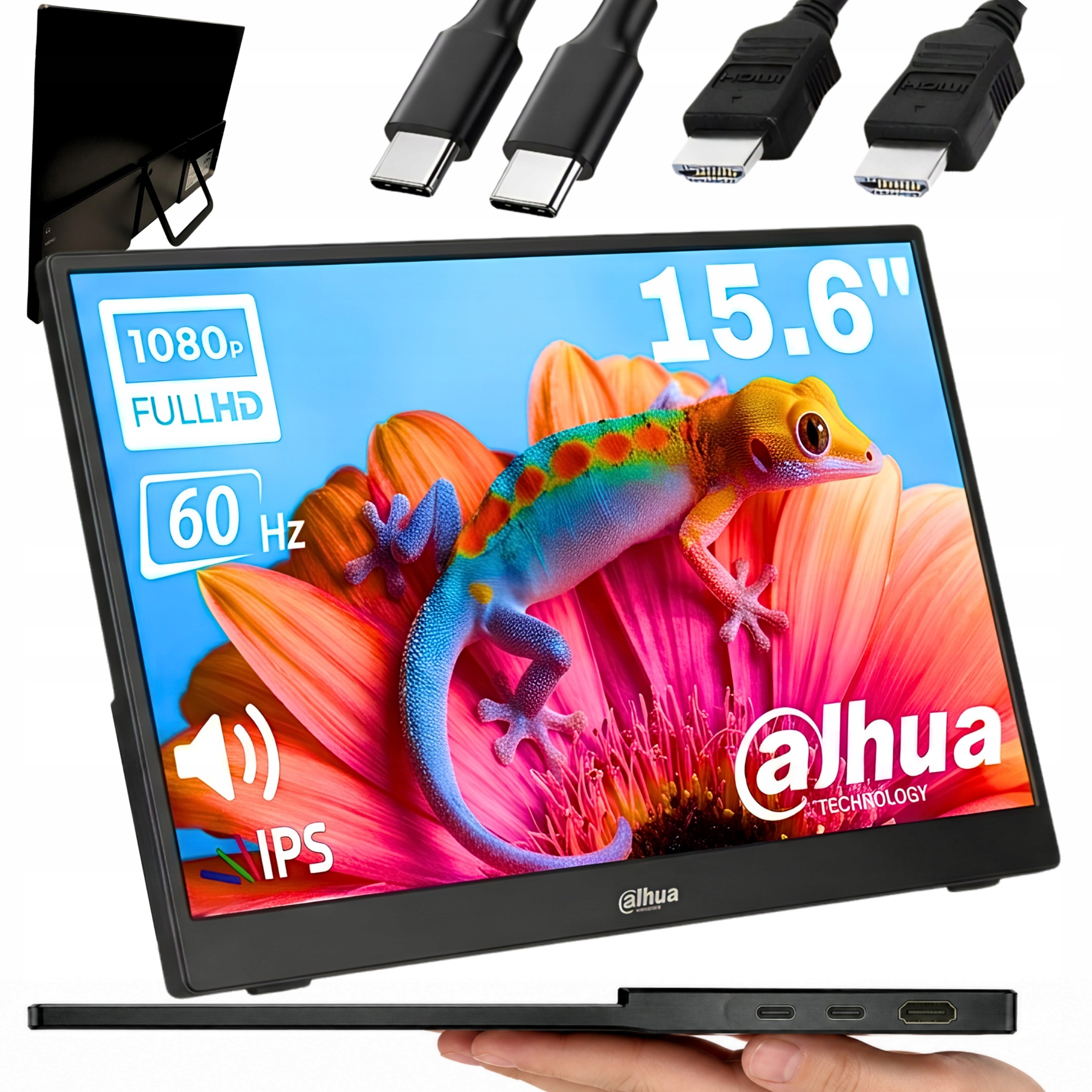 Přenosný monitor 15,6 Palců 60 Hz Full Hd Ips pro notebook Usb-c s reproduktory