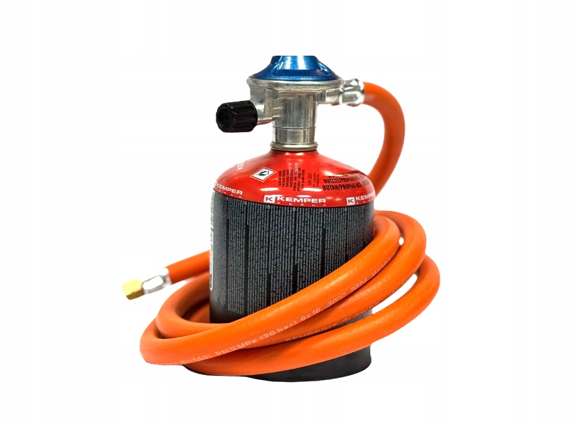 Kemper zestaw do grila kartusz reduktor wąż 2m Semperit Ø9mm z opaską