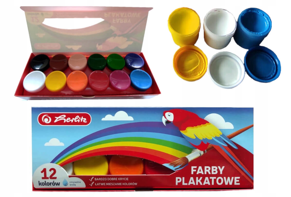 

Farby plakatowe 12kol 20ml Herlitz do 13/02/2023